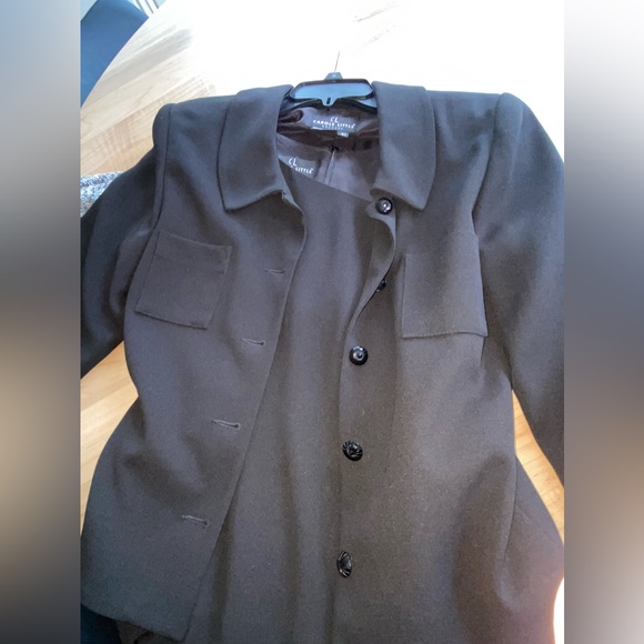 2 piece black dress and jacket by Carol Little size 10 - Picture 3 of 16